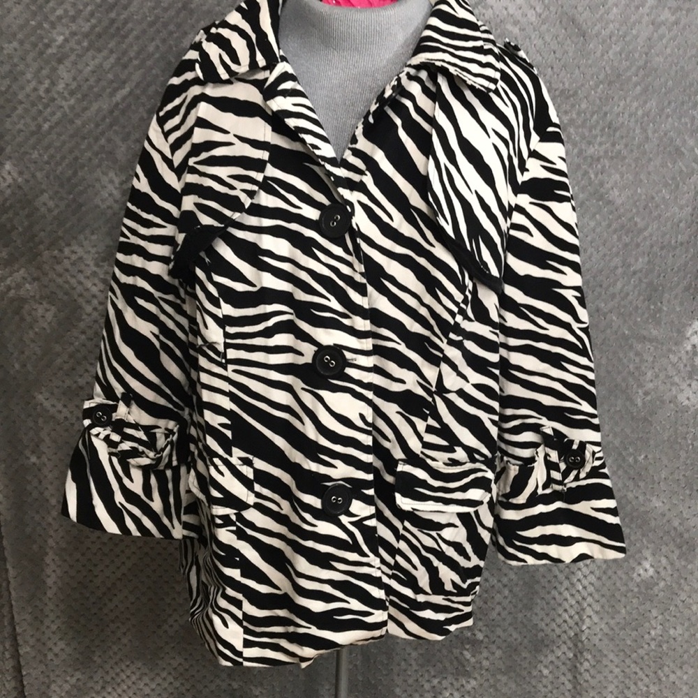 Notations woman zebra strip jacket